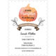 White Watercolor Pumpkin Baby Shower Invitations Image 3 of 6